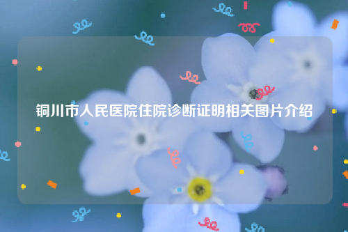 铜川市人民医院住院诊断证明相关图片介绍